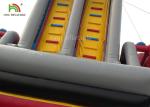 Red Car Cartoon Inflatable Dry Slide Double Lanes For Boys / Kids Outdoor