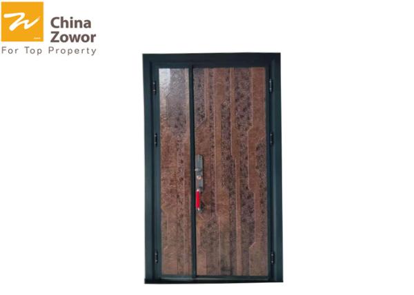 Buy cheap 65/70mm Thick Unequal Leaf Cast Alu. Fireproof Entry Door With Solid Fire Door Core from wholesalers