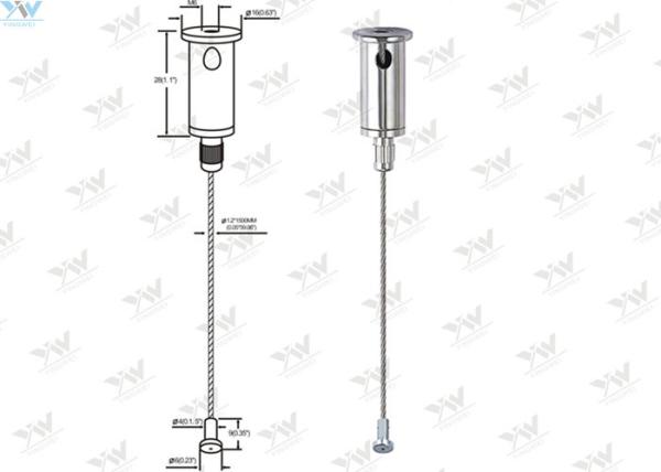 Buy cheap Diecast End Wire Suspension Kit Hardware Adjustable Steel Wire Hanger from wholesalers