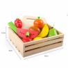 Buy cheap Colored 19cm Wooden Fruit Cutting Set Toy Kid Education from wholesalers