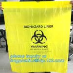 44 Gallon 37" X 50" Red Isolation Infectious Waste Bag / Biohazard Bag Linear
