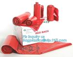 30 Gallon 33" X 40" Red Isolation Infectious Waste Bag / Biohazard Bag High