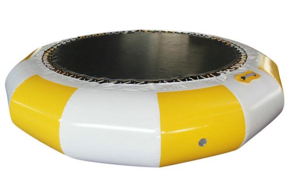 Yellow Inflatable Water Park Toys / Outdoor Inflatable Water Trampoline 5.2*5.2