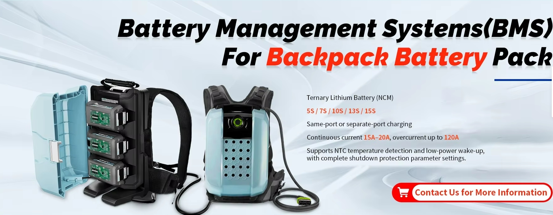 BMS for backpack battery pack