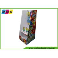 Buy cheap Metal Pegs Cardboard Pop Displays Floor Standing , Two Trays Shop Display Stands product