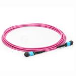 10G OM4 MPO Products purple trunk cable 12 Fiber optic patch cord IL<=0.35dB