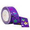 Buy cheap Printed Rainbow Flower On Purple Grosgrain Ribbon For Candy Packaging from wholesalers