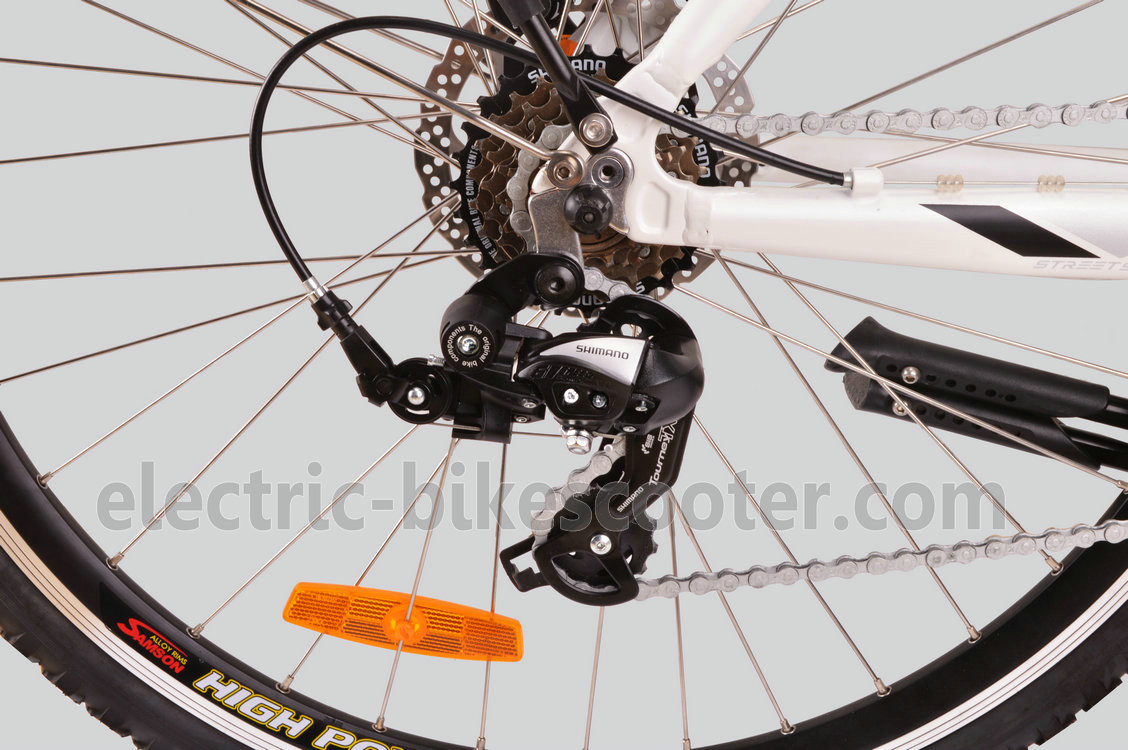 Electric Powered Mid Motor Electric Mountain Bike 10.4Ah Shimano RD-TX55
