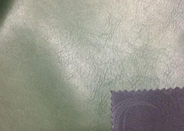 Buy cheap 0.95 Mm Olive Faux Leather Fabric , Durable Synthetic Nubuck Leather Abrasion Resistant from wholesalers