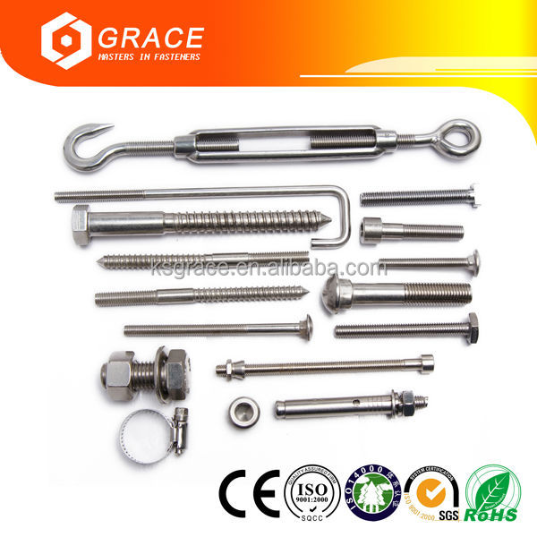 Screws Nuts Washers Various Brass Hardware Fasteners Different Types Precision