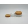 Buy cheap Natural Bamboo Cream 30g Luxury Glass Cosmetic Jars from wholesalers