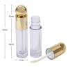 Buy cheap Round Design Head Cap Plastic Lip Glaze Tube With Brush 4.5ml Gold from wholesalers