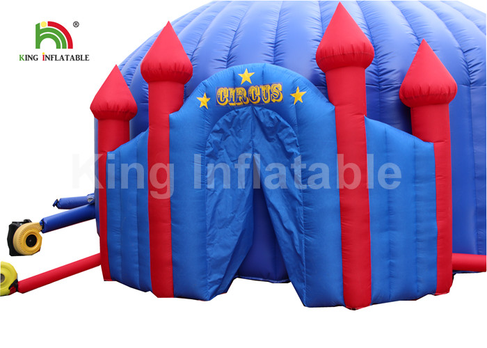 Blue Water Proof Inflatable Event Tent With Blower / Outdoor Blow Up Dome Tent