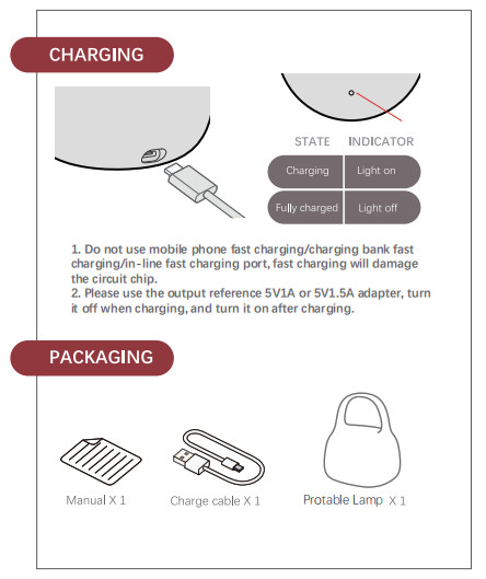 Modern Cute Portable Lamp Warm White LED Table Lamp for Bedroom USB Rechargeable Silicone Material