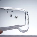 Creative Milk / Coffee Cat Claw Cup , Hand Blown Double Insulated Glass Mugs