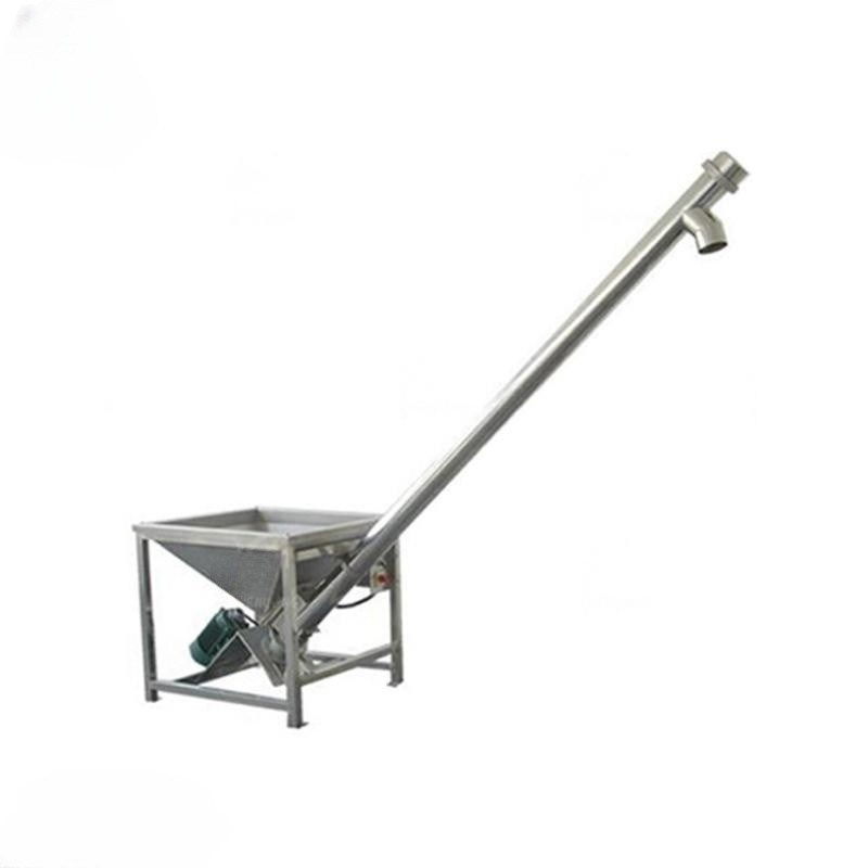 OEM Custom Stainless Steel Tube Flexible Spiral Screw Auger Conveyor with Hopper