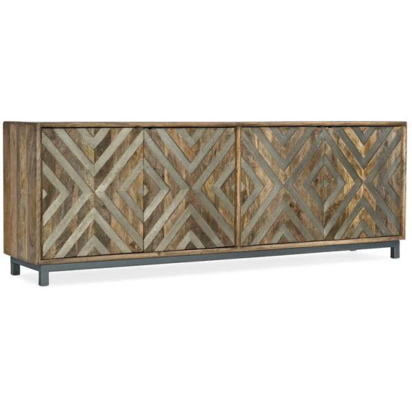Buy cheap Custom Wooden Kitchen Sideboard Media Console With Glass Doors from wholesalers