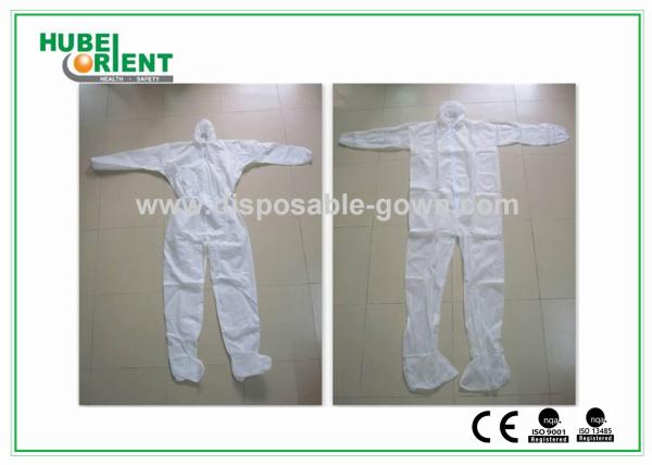 Buy cheap Disposable Coveralls Waterproof Nonwoven/SMS/MP Safety Working Suit With Hood And Feetcover from wholesalers