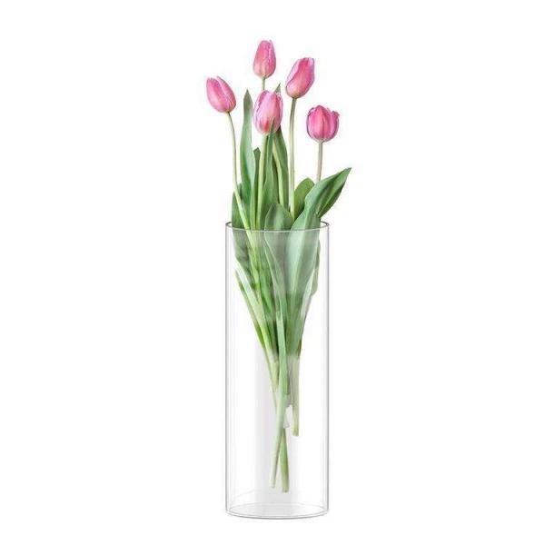 Buy cheap Clear Borosilicate Tall Glass Vase Cylinder For Wedding Household from wholesalers