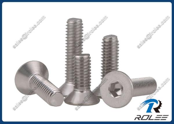 Buy cheap Allen Hex Drive Flat Head Fine Thread Machine Screw, Stainless 304 / 316 / 18-8 from wholesalers