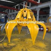 Buy cheap 1.5m3 Electro hydraulic orange peel grab for steel scrap handling product