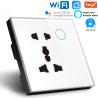 Buy cheap 625W Smart Plug Socket AC 110-240V Glass Electrical Outlet Tuya from wholesalers