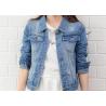 Buy cheap Light Wash Blasting Trucker Youth Ladies Denim Jacket Cotton Denim 28-42 Size from wholesalers