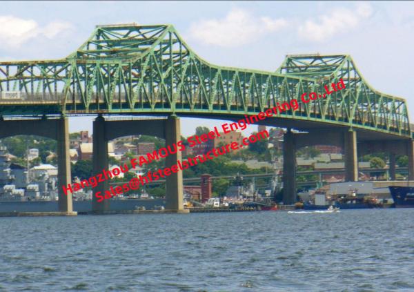 Quality Highway Railway Steel Girder Bridge Arched Shape Truss Fabrication Through Plate for sale