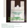 Buy cheap BIODEGRADABLE PVA PLASTIC WATER SOLUBLE VEST HANDLES BAG, COMPOSTALE PLA+PBAT CORN STARCH POTATOES STARCH ECO FIRNEDLY from wholesalers