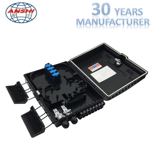 Quality 16 Port Outdoor Fiber Distribution Box Black Outdoor Optical Distribution Frame for sale