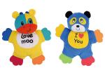 BPA Free Toddler Teether Infant Baby Toys Plush Teething Animal Food Grade