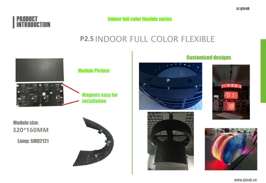 indoor rgb full color customized P2 P3 P4 P5 p6 flexible led display screen panel module price wholesale