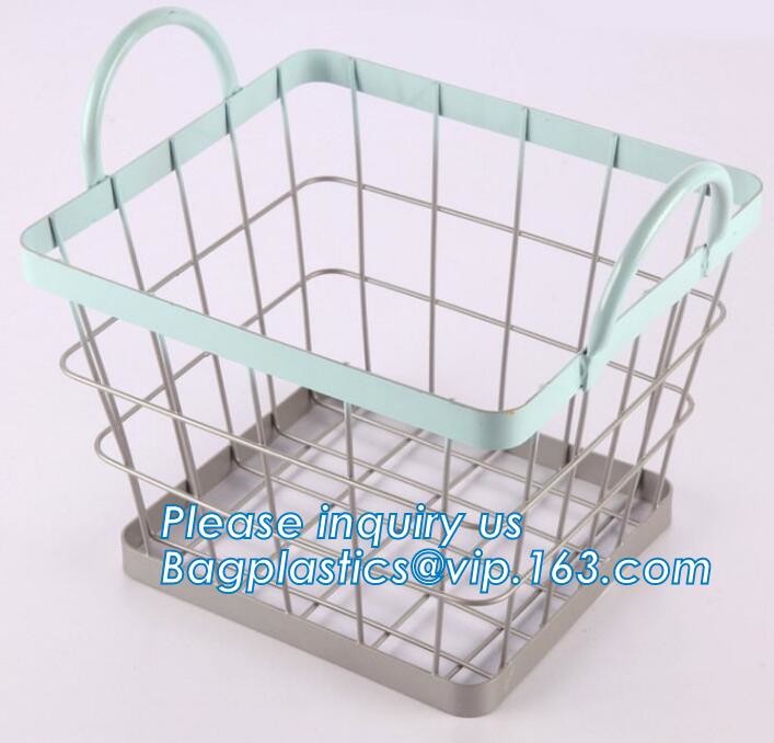 Wholesale china trade decorative laundry metal wire material storage basket, Storage Metal Wire Fruit Basket hanging wir