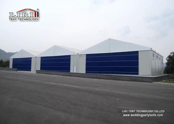 Buy cheap White Color Permanent Relocatable Aircraft Hangars 25 X 50 Side Hard Wall from wholesalers