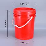 Customrized Logo 5 Gallon Plastic Bucket Pail Barrel For Paint Industry Packing
