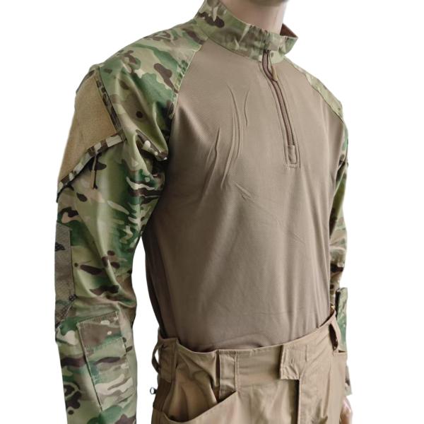 Frog Split Combat Suit Ventilated Top Utility Pants Polyester Cotton Knitted Fabric