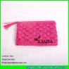 Buy cheap LUDA wholesale pink handbag macrame deco paper straw clutch bags from wholesalers