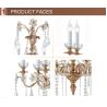 Buy cheap Copper Crystal chandelier lighting 6 Lights for Hallway Bedroom Lighting (WH-PC-13) from wholesalers