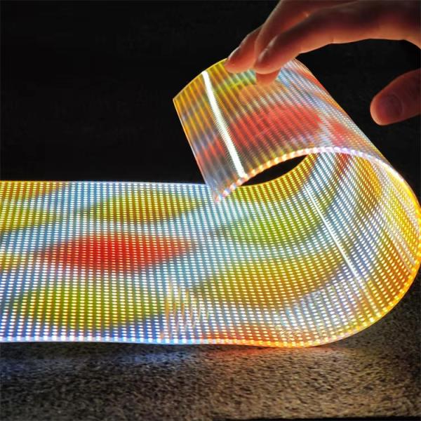 Buy cheap Flexible Transparent Glass LED Film Screen Advertising Display LED Wall Panel Pantalla for Window from wholesalers