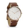 Buy cheap Branded Logo Mens Watch Brown Leather Band Mineral Crystal 40x6mm Size from wholesalers