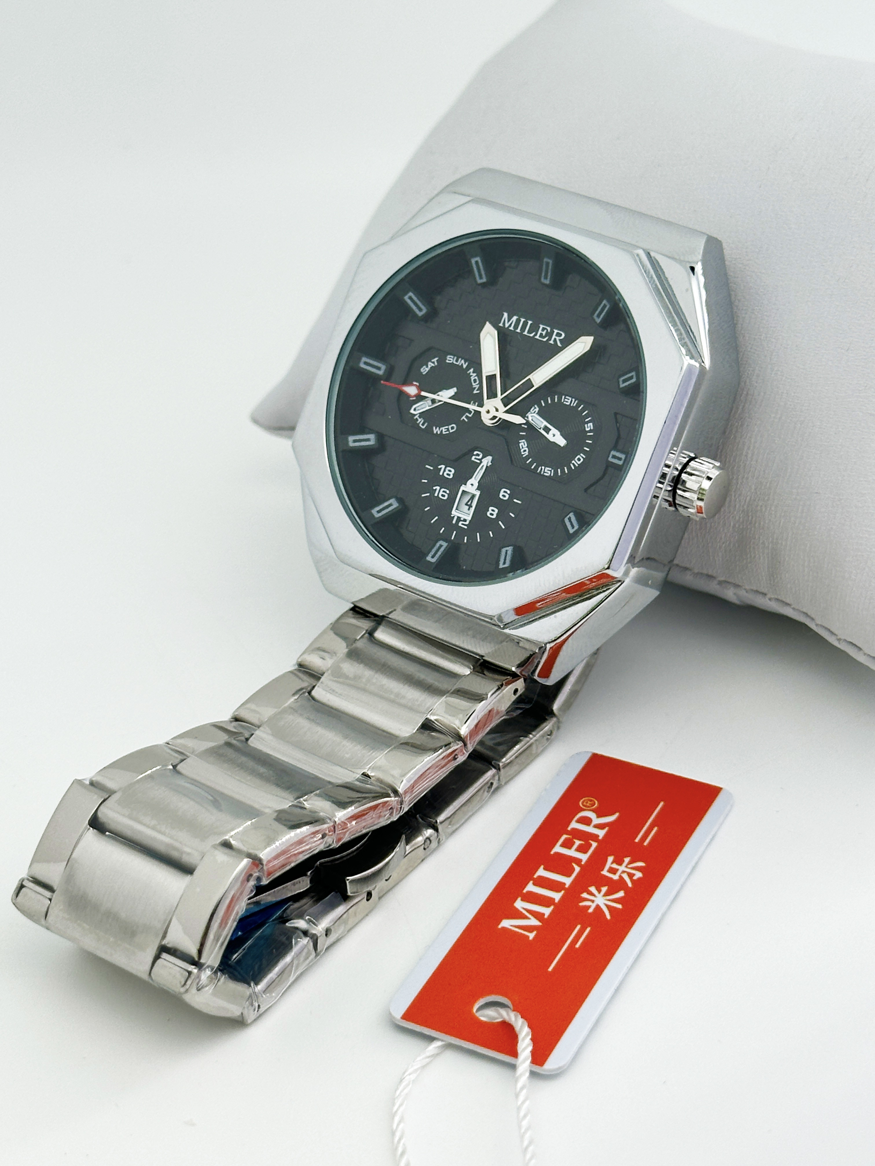 Luxury Quartz Watch For Men Stainless Steel Dress Wristwatches Man Waterproof Chronograph Clock
