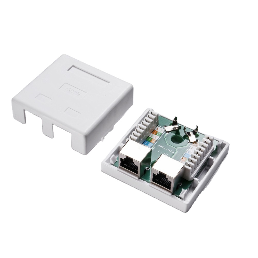 Surface Mount Box for UTP Unshielded Cat5e Cat6 1/2/4 Ports Wall Keystone Jack Sturdy