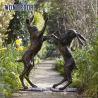 Buy cheap WONDERS Custom Bronze Sculpture 45cm Fighting Hares Bronze Sculpture from wholesalers