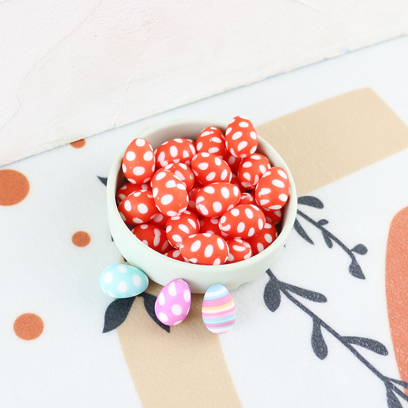 Food Grade Focal Beads Silicone Chicken Eggs Bunny Shape For Pen Making