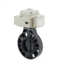 Buy cheap Industrial UPVC Wafer Connection Butterfly Valve Electric Motorized Butterfly product