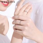 0.21cm 0.071oz Sterling Silver Jewelry Rings ODM Rhinestone Zircon Engagement