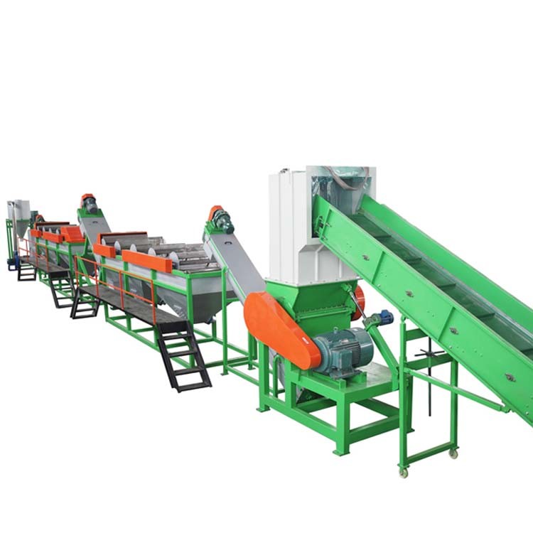 500kg HDPE Film Bags Plastic Recycling Equipment Crushing Washing Drying
