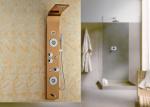 5 Way Massage Jets Bath Shower Panels , Waterfall Shower Panel Gold Painting