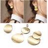 Buy cheap 2.5cm Double Round Stainless Steel Teardrop Earrings Niche Jewellery from wholesalers