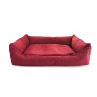 Buy cheap Orthopedic Support Nest shape Washable Dog Bed red Cozy Plush product